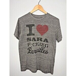 I love Sara Bareilles Super Fan T shirt Rare Grey Classic Tee Womens' Sz Medium